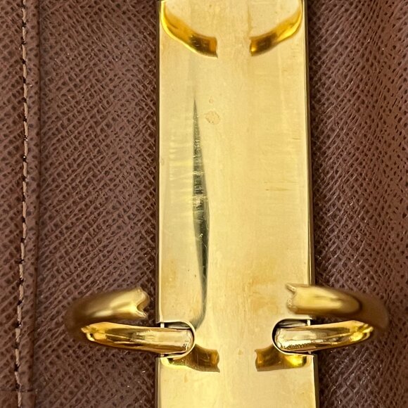 LOUIS VUITTON Brown Monogram Ring Agenda Cover Medium Gold-Tone Hardware - Picture 8 of 14